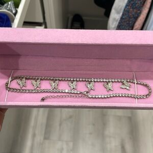 Butterfly crystal necklace